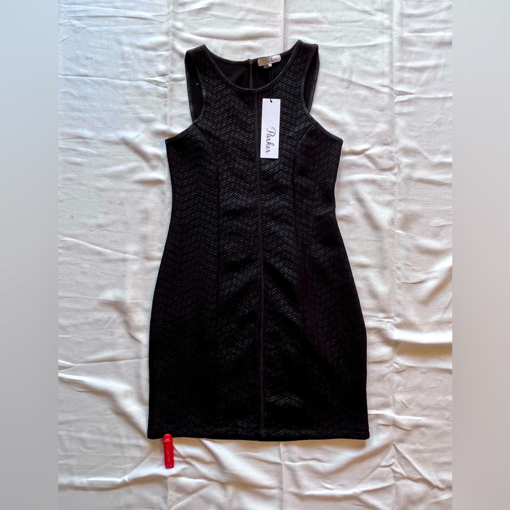 PARKER brand new mini black dress with tag and security tag attached.